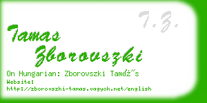 tamas zborovszki business card